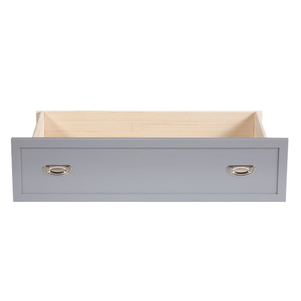 English Elm Storage Box Set of 2 Rolling Under Bed Drawers in Engineered Wood with Gray Finish B011P572940