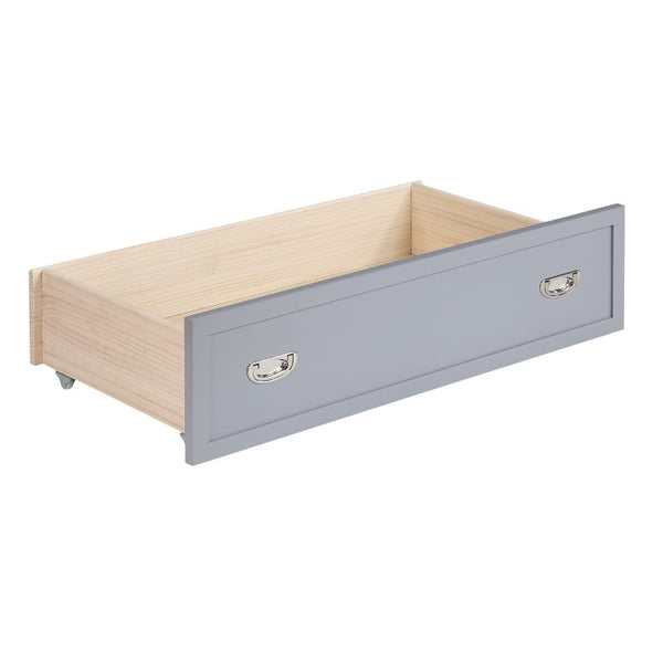 English Elm Storage Box Set of 2 Rolling Under Bed Drawers in Engineered Wood with Gray Finish B011P572940