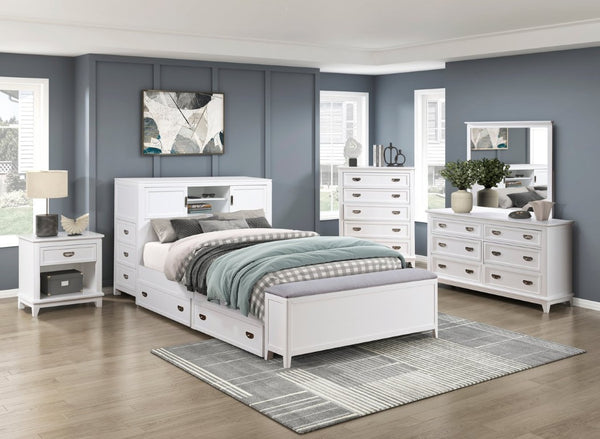 English Elm Nightstands Youth Cottage Set of 2 with Beadboard Accents and Bow Front Drawers 37.5 L x 20.5 W x 9 H B011P572944