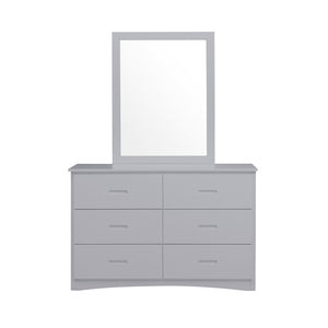 English Elm Dresser 6 Drawer Youth Bedroom Engineered Wood Cutout Handle Contemporary Storage Gray B011P572952