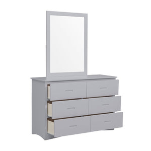 English Elm Dresser 6 Drawer Youth Bedroom Engineered Wood Cutout Handle Contemporary Storage Gray B011P572952