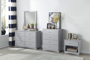 English Elm Dresser 6 Drawer Youth Bedroom Engineered Wood Cutout Handle Contemporary Storage Gray B011P572952