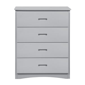 English Elm Chest of 4 Drawers UV Veneer Engineered Wood Contemporary Kids Bedroom Storage Gray B011P572954