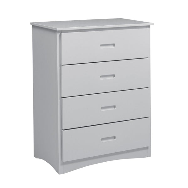 English Elm Chest of 4 Drawers UV Veneer Engineered Wood Contemporary Kids Bedroom Storage Gray B011P572954