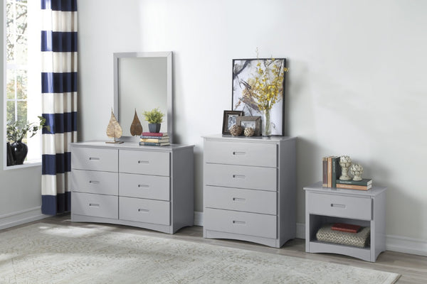 English Elm Chest of 4 Drawers UV Veneer Engineered Wood Contemporary Kids Bedroom Storage Gray B011P572954