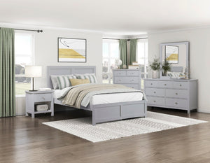 English Elm Dresser Seven Drawer Contemporary Chest with Chrome Knobs for Youth or Coastal Bedroom Gray B011P572956