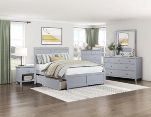 English Elm Dresser Seven Drawer Contemporary Chest with Chrome Knobs for Youth or Coastal Bedroom Gray B011P572956