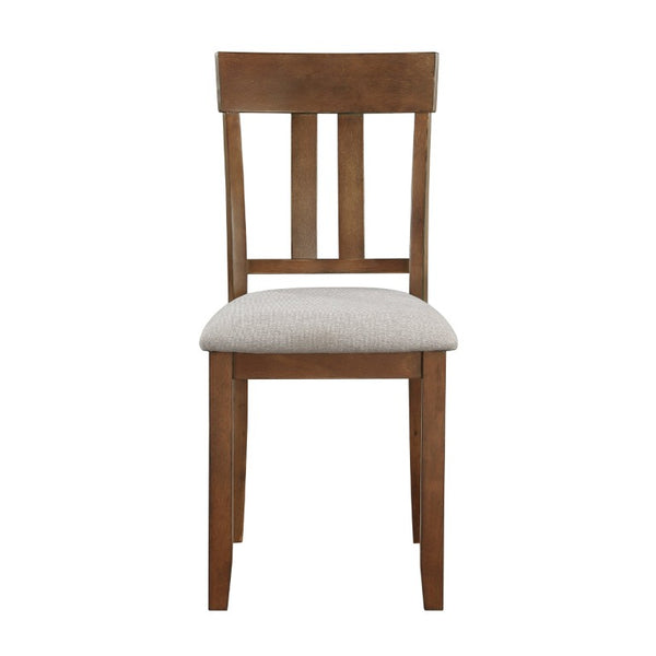 English Elm Side Chair Seven Piece Dining Set Acacia Veneer Cherry Finish Arts Crafts Transitional B011P572986