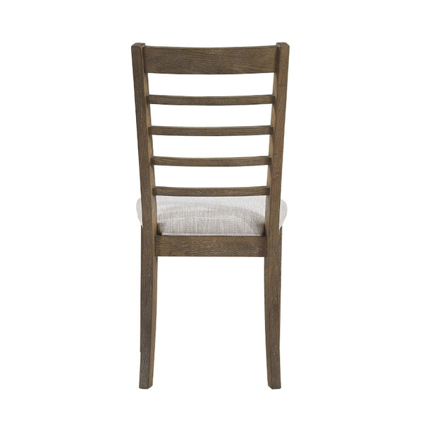 English Elm Side Chair Dining Set with Faux Marble Top and Leather Seats for Formal Rooms Gray Engineered Wood B011P572987
