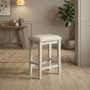 English Elm Counter Height Farmhouse Dining Set with Charging Ports Ash Veneer Table and Stools Beige Engineered Wood B011P573000