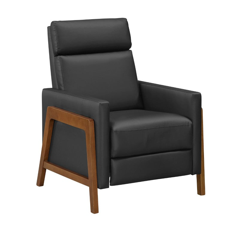 English Elm Classic Push Back Recliner with Faux Leather Upholstery and Solid Wood Legs for Living Room B011P574268