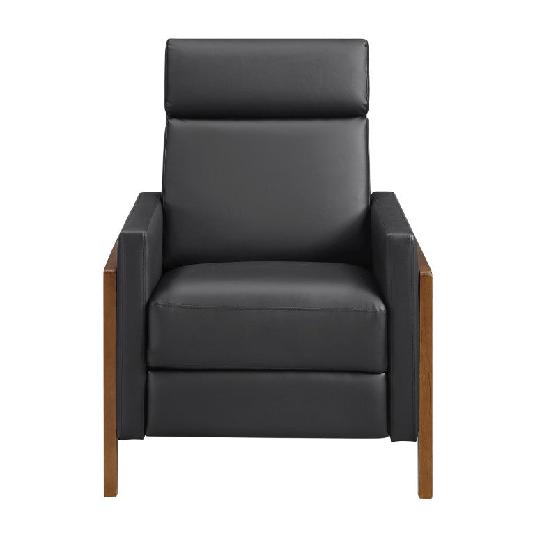 English Elm Classic Push Back Recliner with Faux Leather Upholstery and Solid Wood Legs for Living Room B011P574268