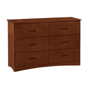 English Elm Dresser 6 Drawer Youth Bedroom Engineered Wood Cutout Handle Contemporary Storage Cherry B011P574390