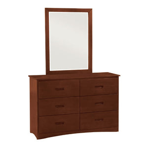 English Elm Dresser 6 Drawer Youth Bedroom Engineered Wood Cutout Handle Contemporary Storage Cherry B011P574390