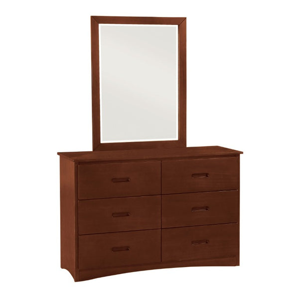 English Elm Dresser 6 Drawer Youth Bedroom Engineered Wood Cutout Handle Contemporary Storage Cherry B011P574390