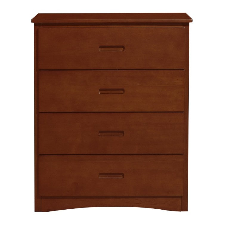 English Elm Chest of 4 Drawers UV Veneer Engineered Wood Contemporary Kids Bedroom Storage Cherry B011P574391