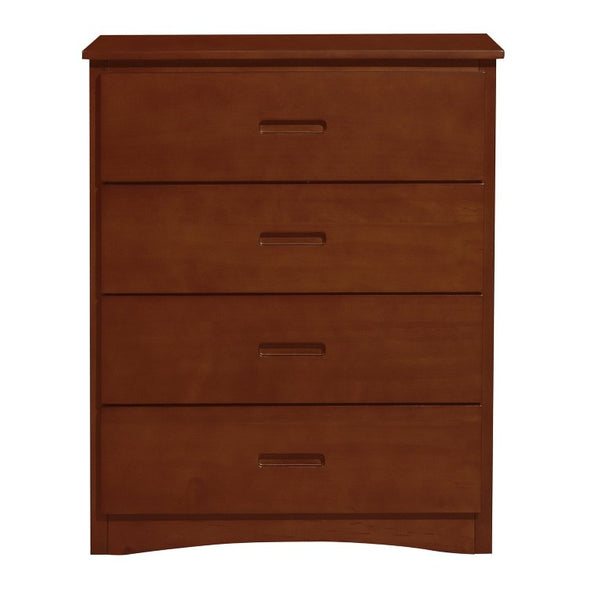 English Elm Chest of 4 Drawers UV Veneer Engineered Wood Contemporary Kids Bedroom Storage Cherry B011P574391