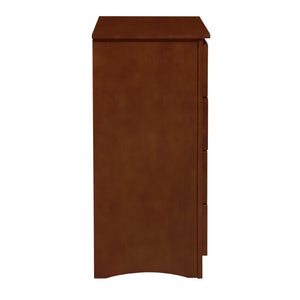 English Elm Chest of 4 Drawers UV Veneer Engineered Wood Contemporary Kids Bedroom Storage Cherry B011P574391