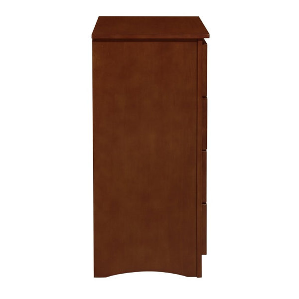 English Elm Chest of 4 Drawers UV Veneer Engineered Wood Contemporary Kids Bedroom Storage Cherry B011P574391