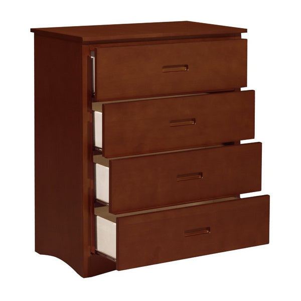 English Elm Chest of 4 Drawers UV Veneer Engineered Wood Contemporary Kids Bedroom Storage Cherry B011P574391