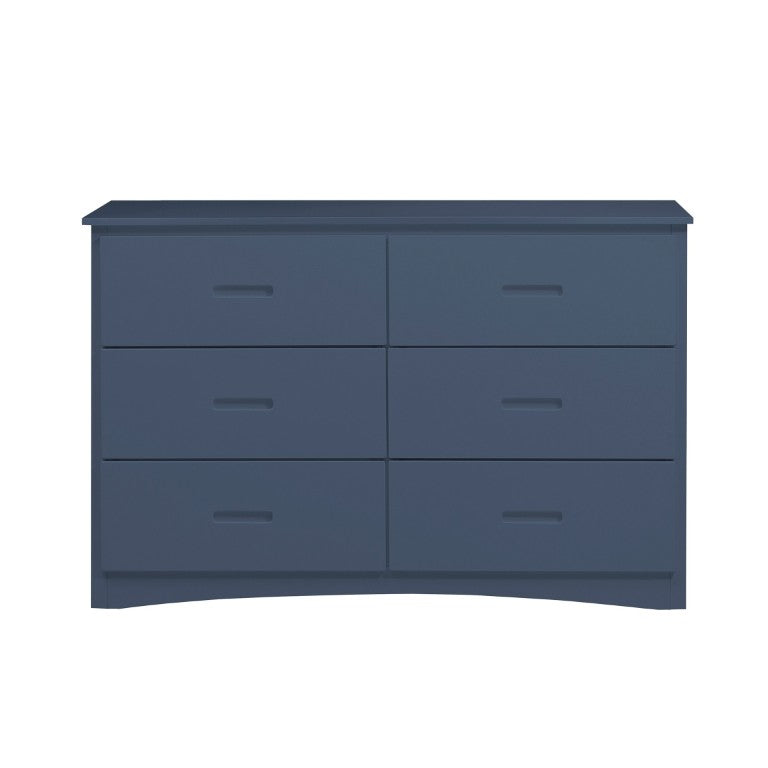 English Elm Dresser 6 Drawer Youth Bedroom Engineered Wood Cutout Handle Contemporary Storage Blue B011P574403