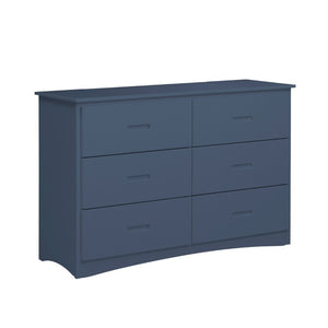 English Elm Dresser 6 Drawer Youth Bedroom Engineered Wood Cutout Handle Contemporary Storage Blue B011P574403