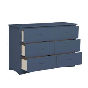 English Elm Dresser 6 Drawer Youth Bedroom Engineered Wood Cutout Handle Contemporary Storage Blue B011P574403