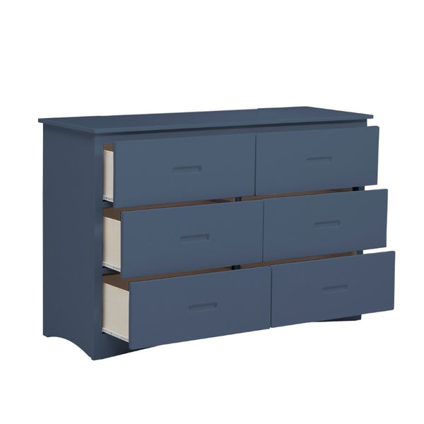 English Elm Dresser 6 Drawer Youth Bedroom Engineered Wood Cutout Handle Contemporary Storage Blue B011P574403