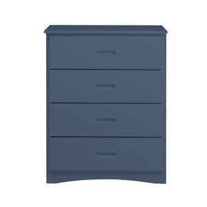 English Elm Chest of 4 Drawers UV Veneer Engineered Wood Contemporary Kids Bedroom Storage Blue B011P574404