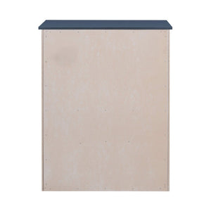 English Elm Chest of 4 Drawers UV Veneer Engineered Wood Contemporary Kids Bedroom Storage Blue B011P574404