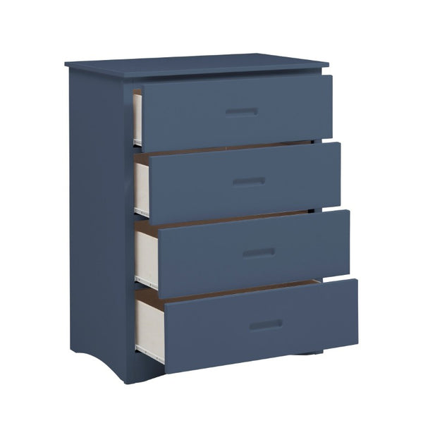 English Elm Chest of 4 Drawers UV Veneer Engineered Wood Contemporary Kids Bedroom Storage Blue B011P574404