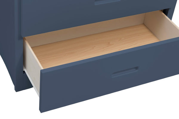 English Elm Chest of 4 Drawers UV Veneer Engineered Wood Contemporary Kids Bedroom Storage Blue B011P574404