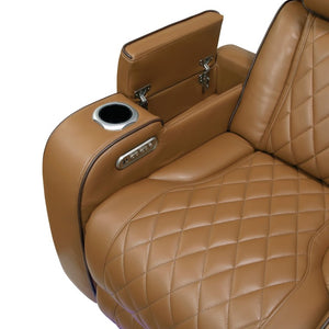 English Elm Power Recliner Chair with LED Ambient Lighting USB Ports and Adjustable Headrest B011P574418