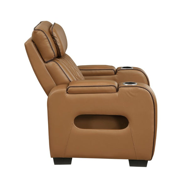 English Elm Power Recliner Chair with LED Ambient Lighting USB Ports and Adjustable Headrest B011P574418