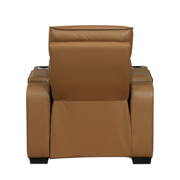 English Elm Power Recliner Chair with LED Ambient Lighting USB Ports and Adjustable Headrest B011P574418