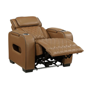 English Elm Power Recliner Chair with LED Ambient Lighting USB Ports and Adjustable Headrest B011P574418