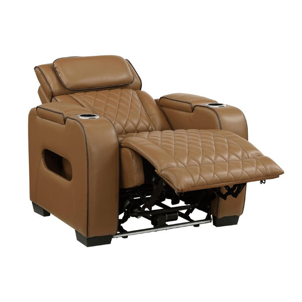 English Elm Power Recliner Chair with LED Ambient Lighting USB Ports and Adjustable Headrest B011P574418