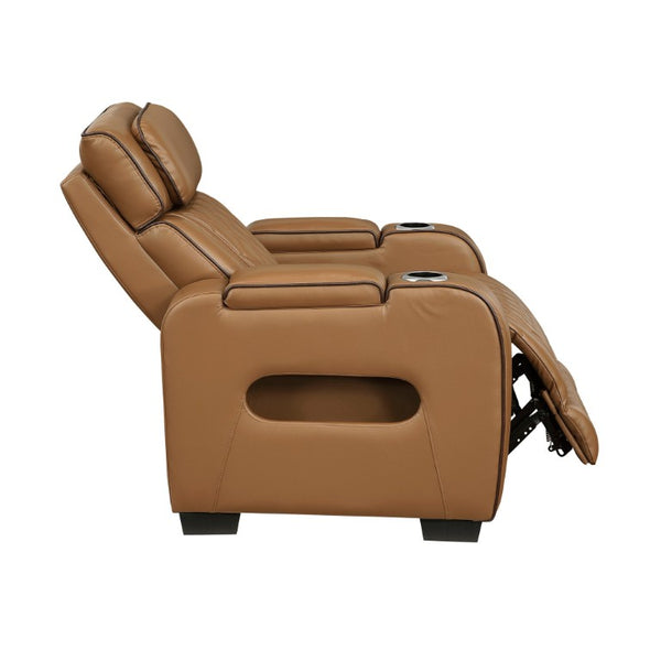 English Elm Power Recliner Chair with LED Ambient Lighting USB Ports and Adjustable Headrest B011P574418