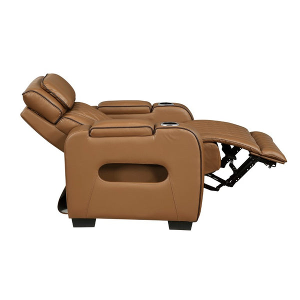 English Elm Power Recliner Chair with LED Ambient Lighting USB Ports and Adjustable Headrest B011P574418