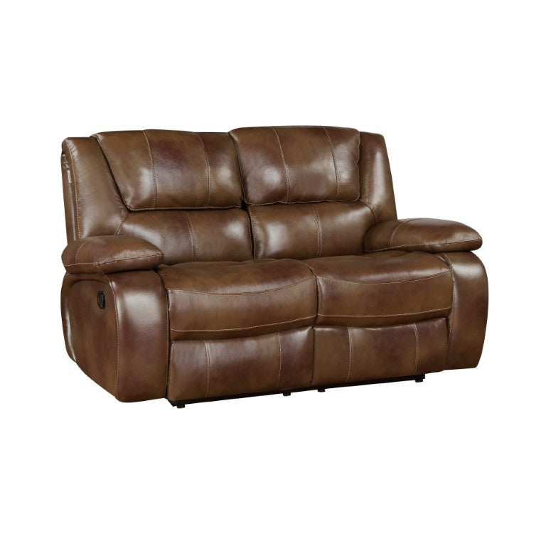 English Elm Double Reclining Loveseat in Top Grain Buffalo Leather with Wall Hugger Design B011P574425