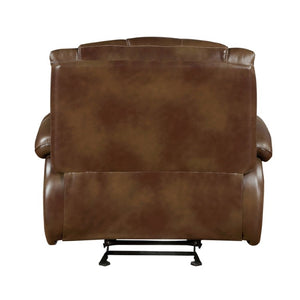 English Elm Glider Recliner with Top Grain Buffalo Leather and Pocket Coil Support for Living Rooms B011P574426