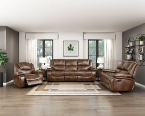 English Elm Glider Recliner with Top Grain Buffalo Leather and Pocket Coil Support for Living Rooms B011P574426