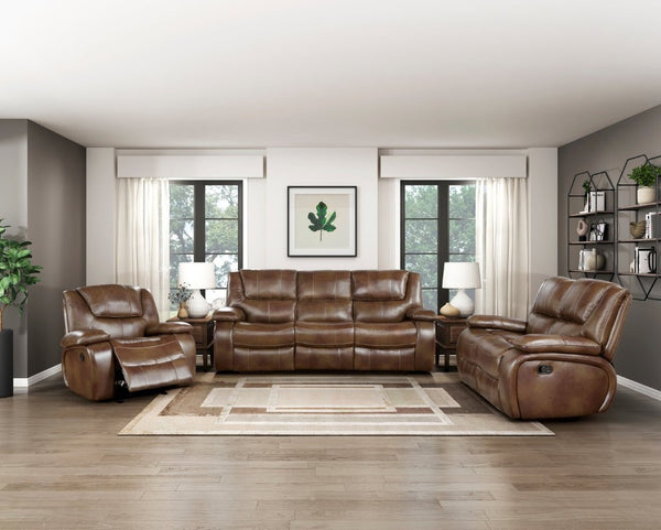 English Elm Glider Recliner with Top Grain Buffalo Leather and Pocket Coil Support for Living Rooms B011P574426