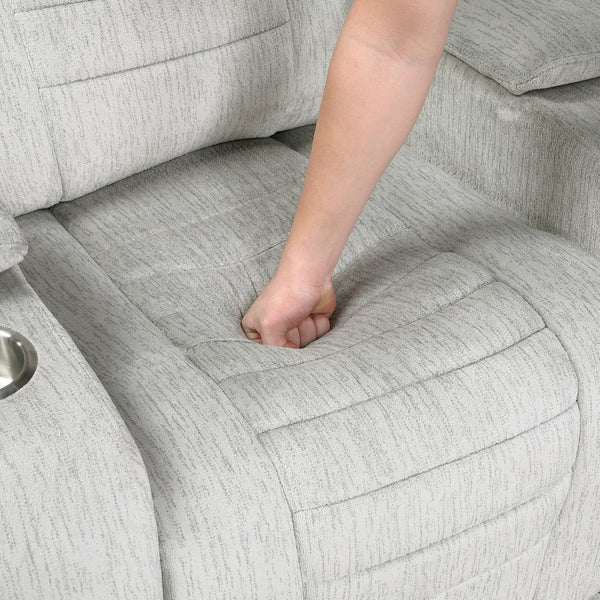 English Elm Sofa Mid-Century Velvet Upholstered with Walnut Legs and Pocket Coil Cushion Support Light Gray Engineered Wood 84 L x 37.5 W x 41 H B011P574427