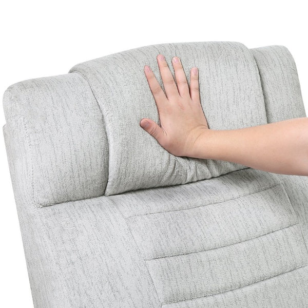English Elm Reclining Wall Hugger Chair with LED Base Hidden Storage and Microfiber Cushioned Seat B011P574429