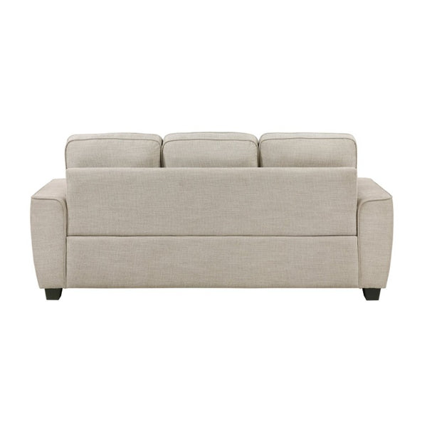 English Elm Sofa Three Seat Chenille Upholstered with Pocket Coil Support for Modern Living Rooms B011P574432