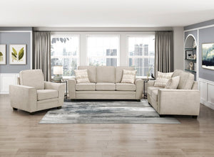 English Elm Sofa Three Seat Chenille Upholstered with Pocket Coil Support for Modern Living Rooms B011P574432