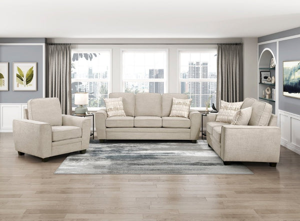 English Elm Sofa Three Seat Chenille Upholstered with Pocket Coil Support for Modern Living Rooms B011P574432