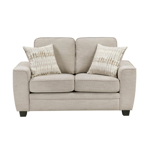 English Elm Love Seat Chenille Upholstered Loveseat with Pocket Coil Support for Modern Living Taupe 61 x 35 x 37.5 B011P574433