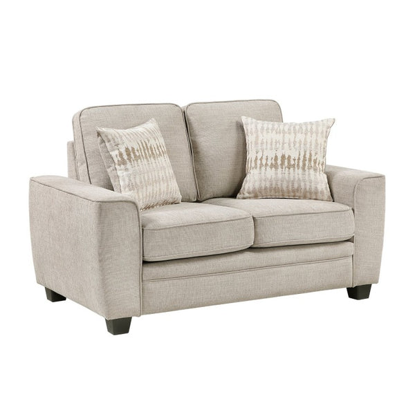 English Elm Love Seat Chenille Upholstered Loveseat with Pocket Coil Support for Modern Living Taupe 61 x 35 x 37.5 B011P574433